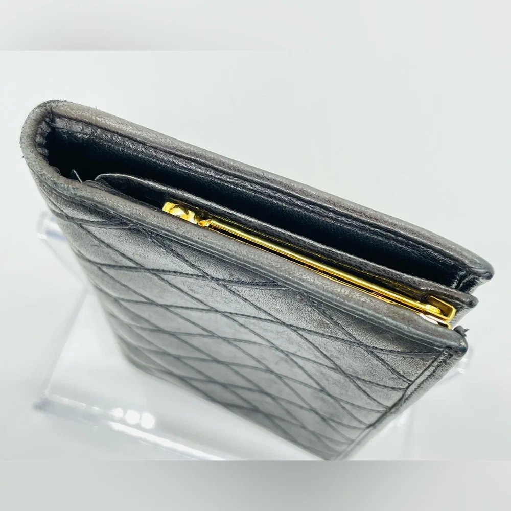 CHANEL Black Quilted Lambskin French Purse Wallet with COA! - Picture 7 of 16